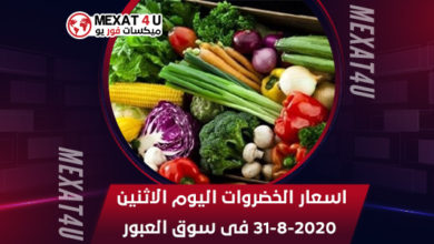 اسعار-الخضروات-اليوم-الاثنين-31-8-2020-فى-سوق-العبور