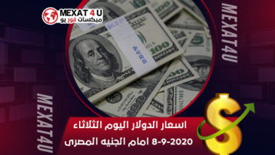 اسعار-الدولار-اليوم-الثلاثاء-8-9-2020-امام-الجنيه-المصرى