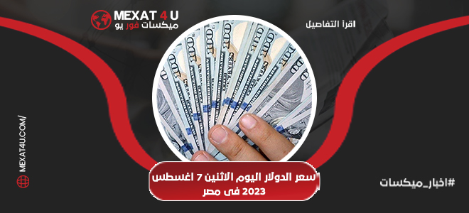 سعر الدولار اليوم فى مصر 6 اغسطس 2023