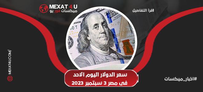 سعر الدولار اليوم الاحد 3 سبتمبر 2023 فى مصر